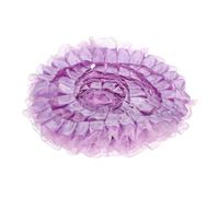 sourcing map Ruban plissé à 2 couches en mousseline de soie pour couture, loisirs créatifs, décoration de robe et d'intérieur Violet clair 5,8 m x 4 cm