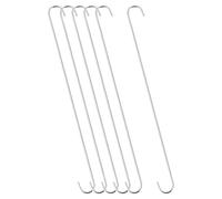 sourcing map S Suspendu crochet 500mm Extra Long Acier Cintre Intérieur Extérieur Emplois pour Jardin Toilettes Toilettes Atelier Cuisine Argenté 6Pcs