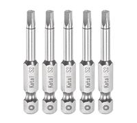 sourcing map S2 Carré Tournevis Embout 1/4" Hexagonal Tige 2" L 5pcs