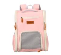 sourcing map Sac à dos de transport pour animal de compagnie, portable et ventilé, tissu Oxford, sac de voyage pour chiens, chats et petits animaux, 32 cm, rose, 1 pièce), conçu pour la randonnée, le