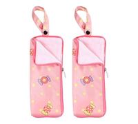 sourcing map Sac à parapluies humides en fibre super fine avec forte absorption d'eau, étui portable étanche pour le rangement, les voyages, la maison, rose, 3.9" x 9.8"