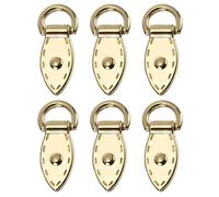sourcing map Sac Côté Agrafe Boucle, 6pcs Métal suspensions Feuille Forme Porte-monnaie Sangle Chaîne Connecteur avec D Anneau pour DIY, Porte-monnaie Bandoulière Épaule (Clair Doré)