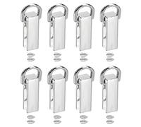 sourcing map Sac Côté Agrafe Boucle, 8pcs 0.28" Métal suspensions Sac Main Sangle Chaîne Connecteur avec D Anneau pour DIY, Porte-monnaie Bandoulière Épaule (Argent Ton)