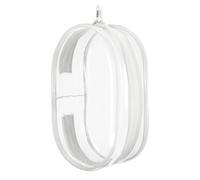 sourcing map Sac de présentation de figurines, 7,6 x 11,9 x 18,5 cm, ovale en PVC pour poupées, sac de transport, sac de rangement, porte-clés pour exposer des boîtes, des poupées, blanc laiteux