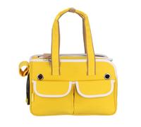 sourcing map Sac de transport pour animal de compagnie, bandoulière réglable, respirant, sac de transport pour animaux jusqu'à 7,5 kg (jaune), destiné à la randonnée, au camping, aux voyages