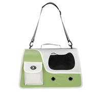 sourcing map Sac de transport souple pour chat, maille de ventilation, sac de transport respirant pour petit chien jusqu'à 7,5 kg (vert), destiné à la randonnée, au camping, aux voyages