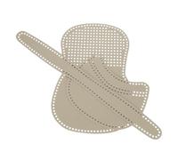 sourcing map Sac en maille en cuir et toile, sac à tricoter, accessoires pour selle, crochet fait main, beige