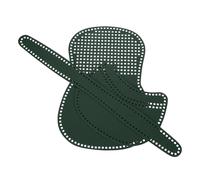 sourcing map Sac en maille en toile de cuir pour bricolage, sac à tricoter, accessoires pour selle, crochet fait main, vert foncé