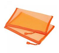 sourcing map Sacs de tirette de maille, poches de stockage de trousse de crayon de poche de tirette pour des, orange.