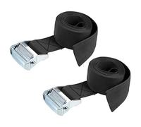 sourcing map Sangle d᾿Arrimage Boucle à Came 2,5m x 50mm 500kg Chargement Capuchon en Polypropylène pour Transport Marchandises Noir 2Pcs