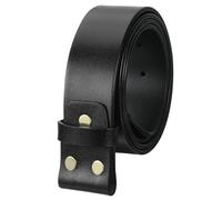 sourcing map Sangle de ceinture en cuir pour homme sans boucle de tête, sangle de rechange pour ceintures à boucle plate, Noir , 105 cm