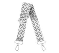 sourcing map Sangles de rechange pour sac à main, bandoulière réglable en toile, Gris argenté + boucle argentée, taille unique