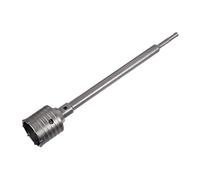 sourcing map Scie à Cloche Béton Trépan Coupe Trou Mur Foret Ciment Pierre Fraise avec Raccordement Tige Percage pour SDS X4 Perceuse à percussion Jeu de Forets 65mm