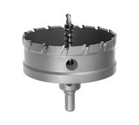 sourcing map Scie Cloche Carbure Trépan Scie à Trou 90mm Diamètre de Coupe pour Acier Inox Feuille Métal avec Limite Étape