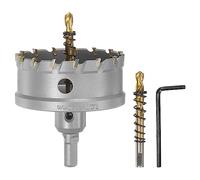 sourcing map Scie cloche en carbure TCT 75 mm de diamètre pour acier inoxydable, métal, alliage d'aluminium, cuivre, laiton, plastique, avec embout central supplémentaire