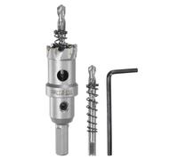 sourcing map Scie cloche en carbure TCT de 22 mm de diamètre pour acier inoxydable, métal, alliage d'aluminium, cuivre, laiton, plastique, avec embout central supplémentaire