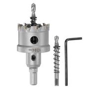 sourcing map Scie cloche en carbure TCT de 42 mm de diamètre pour acier inoxydable, métal, alliage d'aluminium, cuivre, laiton, plastique, avec embout central supplémentaire