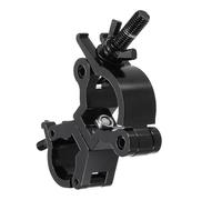sourcing map Serre-joint en alliage d'aluminium pour tuyau d'éclairage de scène pour tube OD de 3,1 à 3,5 cm et 3,8 à 4,5 cm, charge maximale de 99,8 kg, double boucle, 1 pièce, noir