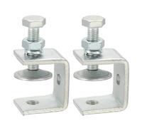 sourcing map Serre-joint en C en acier au carbone 85 mm carré galvanisé Mini pince tigre réglable en métal robuste avec vis papillon pour le travail du bois et le soudage, bleu et blanc