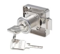 Sourcing Map Serrure pour tiroir de placard 18 mm de diamètre 22 mm de longueur Cylindre à clés différentes