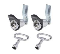 sourcing map Serrure Triangle came longue clés argent 2 pcs