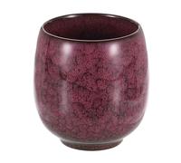 sourcing map Service à thé chinois en céramique traditionnel Gong Fu de 163 ml - Tasse à thé japonaise sans poignée pour maté, thé, café, vin, boissons - Rouge chaud