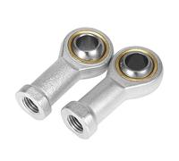 sourcing map SI6T/K Embout à rotule alésage 6mm Palier à Roulement droite femelle autolubrifiant économie Roulement à Rotule Bille 2pc