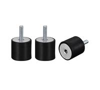sourcing map Silent Bloc 3pcs M5 Mâle/Femelle Support Caoutchouc Vibration Isolateur Absorbeur Choc, pour Garage Moteur Air Compresseur Voiture Bateau Bobine, D20mmxH15mm