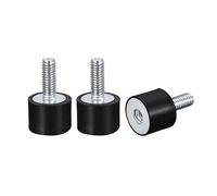 sourcing map Silent Bloc 3pcs M5 Mâle/Femelle Support Caoutchouc Vibration Isolateur Choc Absorbeur Amortisseur D15mmxH15mm