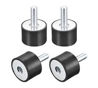 sourcing map Silent Bloc 4pcs M8 Mâle/Femelle Vibration isolé Chocs Amortisseur, pour Garage Moteur Air Compresseur Voiture Bateau Bobines, D30xH20mm