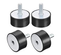 sourcing map Silent Bloc 4pcs M8 Mâle/Femelle Vibration isolé Chocs Amortisseur, pour Garage Moteur Air Compresseur Voiture Bateau Bobines, D40xH20mm