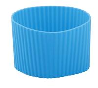 sourcing map Silicone antidérapant bouteille en verre tasse tasse manchon protecteur couverture bleu