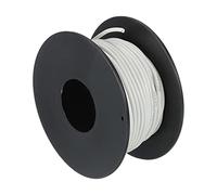 sourcing map Silicone Câble 22AWG Blanc Bobine 15m Électrique étamé Cuivre Standard Haute Température Accrochage Câble pour Voiture Modèle Manipulateur Électrique Appareils, Bricolage