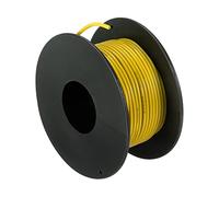 sourcing map Silicone Câble 24AWG 24 Jauge Flexible étamé Cuivre Standard Haute Température Accrochage Câble Jaune 15m/49.2ft pour Voiture Modèle Manipulateur Électrique Appareils, Bricolage