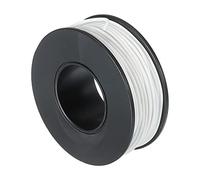 sourcing map Silicone Câble 28AWG Blanc Bobine 15m Électrique étamé Cuivre Standard Haute Température Accrochage Câble pour Voiture Modèle Manipulateur Électrique Appareils, Bricolage