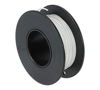 sourcing map Silicone Câble 30AWG Blanc Bobine 15m Électrique étamé Cuivre Standard Haute Température Accrochage Câble pour Voiture Modèle Manipulateur Électrique Appareils, Bricolage