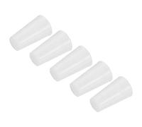 sourcing map Silicone Caoutchouc Conique Bouchon 10mm à 15mm Solide Blanc pour Poudre Revêtement, Peinture, Anodisation, Placage, Sablage, Laboratoire Utilisation 5 Pièces
