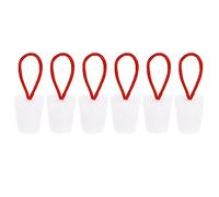 sourcing map Silicone Caoutchouc Conique Bouchon 17 à 23mm Solide Baignoire Bonde Bouchon avec Poignée pour Test Tubes, Eau Tuyau, Drainage Trou, Blanc 6 Pièces