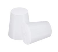 sourcing map Silicone Caoutchouc Conique Bouchon 19mm à 26mm Solide Blanc pour Revêtement par Poudre Peinture Anodisation Placage Sablage Laboratoire Usage 5 Pièces