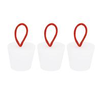 sourcing map Silicone Caoutchouc Conique Bouchon 25 à 34mm Solide Baignoire Bonde Bouchon avec Poignée pour Test Tubes, Eau Tuyau, Drainage Trou, Blanc 3 Pièces