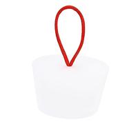 sourcing map Silicone Caoutchouc Conique Bouchon 43 à 54mm Solide Baignoire Bonde Bouchon avec Poignée pour Test Tubes, Eau Tuyau, Drainage Trou, Blanc