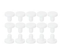 sourcing map Silicone Caoutchouc Solide Bouchon Doux Flexible Bouchon pour 4.5-5mm Trou Blanc 15 Pièces