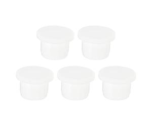 sourcing map Silicone Caoutchouc Trou Bouchon Blanc Doux Flexible Obturateur pour 13-14mm Trou 5 Pièces