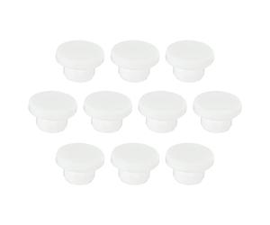 sourcing map Silicone Caoutchouc Trou Bouchon Blanc Doux Flexible Obturateur pour 14-15mm Trou 10 Pièces
