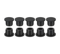 sourcing map Silicone Caoutchouc Trou Bouchon Doux Flexible Bouchon pour 12-13mm Trou Noir 10 Pièces