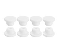 sourcing map Silicone Caoutchouc Trou Bouchon Doux Flexible Bouchon pour 14-15mm Trou Blanc 8 Pièces