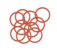 sourcing map Silicone Joint Torique 12mm OD 10mm ID 1mm Largeur VMQ Anneaux étanchéité Joint Rouge Paquet de 10