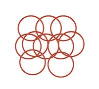 sourcing map Silicone Joint Torique 20mm OD 18mm ID 1mm Largeur VMQ Anneaux étanchéité Joint Rouge Paquet 10