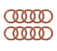 sourcing map Silicone Joint torique 20mmx15.2mmx2.4mm Dia Ext VMQ Anneaux Joint étanchéité Rouge 10 Pcs