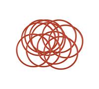 sourcing map Silicone Joint Torique 31mm OD 28mm ID 1.5mm Largeur VMQ Anneaux étanchéité Joint Rouge Paquet de 10